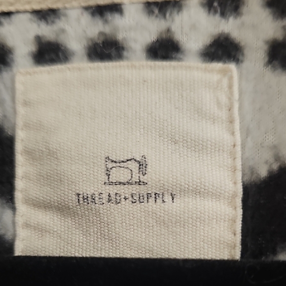 Thread & Supply Black and White Patterned Sweater - Picture 2 of 3